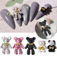 5 Pcs Alloy Bowknot Bear 3D Nail Art Decorations Covered Rhinestones Ornament Jewelry Manicure Design Accessories 2024 - buy cheap