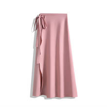 High Waist Lace-up Chiffon Pink Skirts Womens A Line Summer Long Wrap Skirt Elegant Sexy Office School Beach Skirt Girls Cute 2024 - buy cheap