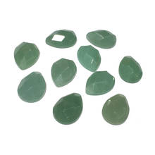 Natural Stone Green Aventurine Cabochon Faceted Water drop shape No Hole Loose Beads For jewelry making DIY Ring accessories 2024 - buy cheap