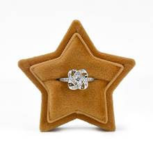 Бархатная коробка для колец со звездами, держатель для колец со съемным кольцом, держатель для колец для свадебной церемонии, помолвка 2024 - купить недорого