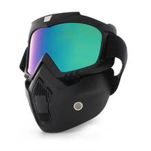 Máscara facial completa à prova de poeira, óculos de esqui, unissex, para inverno, com óculos anti-uv, para ciclismo 2024 - compre barato