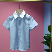 Летняя Белая школьная рубашка для маленьких мальчиков и девочек, классические рубашки для мальчиков, детская официальная Блузка для девочек, блузка JK для шоу, одежда для подростков 2024 - купить недорого