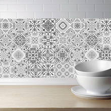 Azulejos cinzentos adesivos de parede do vintage auto adesivo telha backsplash adesivo casa cozinha decoração arte decalques da parede espanha 2024 - compre barato