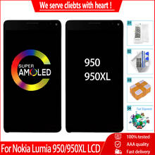 Display amoled lcd, tela sensível ao toque, peça de reposição para nokia lumia 950, 950 xl 2024 - compre barato