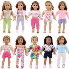 2020 New Doll Clothes 10 Style Tops + Pants Suits  For 18 Inch American&43Cm Baby New Born Doll Clothes Accessories Girl`s  Toy 2024 - buy cheap
