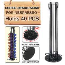 Вращающаяся на 360 ° Подставка для капсул кофе, 40 капсул, дозировочная стойка для капсул, подходит для Nespresso, подставка для хранения капсул кофе 2024 - купить недорого