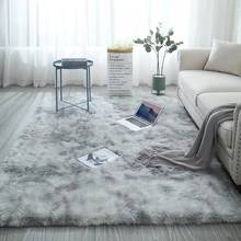 Grey Carpet Tie Dyeing Plush Soft Carpets For Living Room Bedroom Anti-slip Floor Mats Bedroom Water Absorption Carpet Rugs 2024 - buy cheap