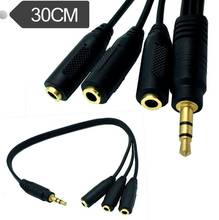 LBSC 3.5mm Stereo Jack Female 1 Input 3 Output Stereo Audio Splitter Cable 0.3m 2024 - buy cheap