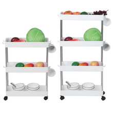 Multi-Layer Slim Storage Cart Mobile Shelving Unit Organizer for Kitchen Bathroom Laundry Storage Rack Rolling Cart with Wheels 2024 - buy cheap