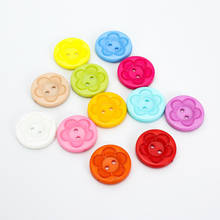 200pcs Mixed Round Flower Nylon Buttons Sewing Accessories Baby Crafts For Scrapbooking 15mm 2024 - buy cheap