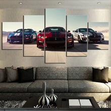 Modular Pictures Wall Art Canvas Painting 5 Panel Luxury Cars Ford Mustang Shelby Gt500 Home Decor Posters Printed Living Room 2024 - buy cheap
