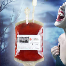 350ml Halloween Prop bebida arterial contenedor Bolsa de beber, jugo de frutas sangre beber paquete bolsa para bebidas embudo gratis 2024 - compra barato