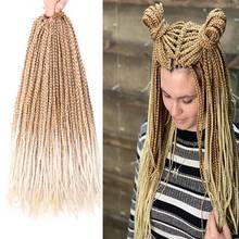 Full Star Small Box Braids 14” 18” Brown Ombre 613 Brown Bug Synthetic Hair Crochet Braids 22 strands/pack for Black Women 2024 - buy cheap