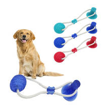 Interactive fun Pet toy with suction cup dog push toy with TPR ball Pet Tooth Cleaning,Chewing,Playing, IQ Treat Ball Puppy Toys 2024 - buy cheap