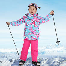 Traje de esquí para niño, chaqueta y pantalón de alta calidad a prueba de viento, impermeable, para nieve, chaqueta de esquí y Snowboard para niña de invierno 2024 - compra barato