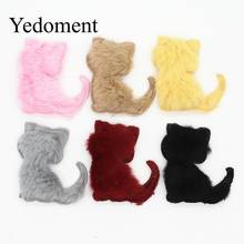 18 PCS Lovely Cat Appliques Plush Patches For Hair Clips, DIY Craft Decoration Y19121005 2024 - buy cheap