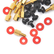 10 unidades de placa base dorada Riser + tornillos plateados arandelas rojas de ordenador 6,5mm 6-32-M3 de alta calidad 2024 - compra barato