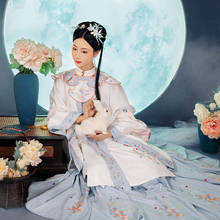 Autumn Winter Women Chinese Style Hanfu Dress Traditional Ming Dynasty Embroidery Wedding Dresses Oriental Elegant Fairy Costume 2024 - buy cheap