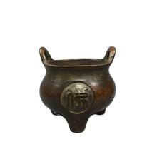 Quemador de incienso de palabras de Buda de cobre puro, Colección china antigua 2024 - compra barato
