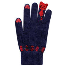 Guantes de invierno para pantalla táctil para hombre y mujer, manoplas de punto elásticas cálidas de imitación de lana, de dedo completo, grueso de ganchillo 2024 - compra barato