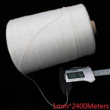 Cuerda de algodón de 1mm x 2400 metros, cordón de 3 hebras para etiqueta de ropa hecha a mano, accesorio para decoración artesanal 2024 - compra barato