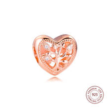 Fit Pandora Bracelet Argent 925 Sterling Silver Family Tree Heart Charms Beads for Women Girls Fashion Jewelry Making Kralen 2024 - buy cheap