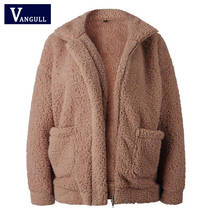 Vangull Elegant Faux Fur Coat Women 2020 Autumn Winter Warm Soft Zipper Fur Jacket Female Plush Overcoat Pocket Casual Outwear 2024 - buy cheap