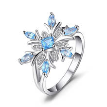 Blue Zircon Rings Women Fashion Jewelry Accessories Finger Decorations Alloy Rings Female Party Gifts Ring for Ladies Jewelry 2024 - buy cheap