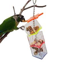 3 Layer Parrot Hanging Chewing Feeding Toy Bird Feeding Transparent Food Feeder Holder Star Shaped Box Cage Toy Vogel Speelgoed 2024 - buy cheap