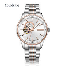 CADISEN-Reloj de pulsera para hombre, nuevo accesorio masculino resistente al agua con mecanismo automático de Tourbillon y movimiento japonés NH39A, 2020 2024 - compra barato