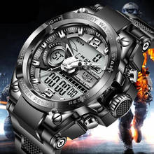 Relogio Masculino 2021 LIGE Sport Men Quartz Digital Watch Creative Diving Watches Men Waterproof Alarm Watch Dual Display Clock 2024 - buy cheap