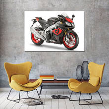 Pintura de tela para decoração de quarto motocicletas aprilia rsv4 rr, pôster de arte de parede, fotografia 2024 - compre barato