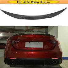 Real Carbon Fiber Car Rear Trunk Boot Lip Racing Spoiler Wing Lip For Alfa Romeo Giulia 2015 2016 2017 Trunk Spoiler Boot Lip 2024 - buy cheap