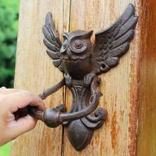 Vintage Door Knocker Cast Iron OWL Decorative Doorknocker Wrought Iron Door Handle Latch Antique Gate Ornate Bird Home Office 2024 - buy cheap