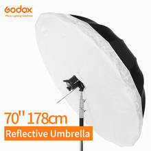 Godox 70-дюймовый сенсорный экран на 178 см серебристый, черный светоотражающий зонтичное освещение свет зонт с большой крышкой рассеивателя 2024 - купить недорого