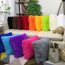 43X 43cm Soft Plush Faux Fur Decorative Cushion Pillowcase Throw Pillow Covers For Hotel Home Sofa Car Chair Decor Wholesale 2024 - buy cheap