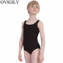 Ovinily-body de ginástica preta para meninos, roupa de ginástica infantil com malha de lycra, para performance em equipe de dança 2024 - compre barato