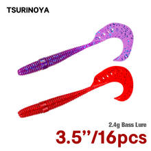 Tsurinoya 16 pçs 85mm 2.4g grub isco macio isca de pesca sem-fim iscas moles rockfishing swimbaits baixo gabarito isca de pesca wobbler 2024 - compre barato