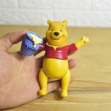 Disney boneco de colecionável winnie the pooh, 12cm, figura de ação de anime, estatueta de decoração, mini boneco de brinquedo para presente de crianças 2024 - compre barato