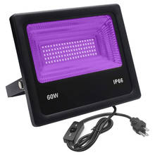 Luz LED UV negra impermeable para escenario, luz ultravioleta IP66, 30W, 60W, para Bar, fiesta de baile, navidad 2024 - compra barato