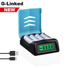 Зарядное устройство с ЖК-дисплеем для AA AAA 1,2 в NiMH аккумуляторных батарей AA AAA, зарядное устройство USB 2024 - купить недорого