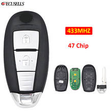 2 Button OEM Remote Car Key Smart Card Key Fob 433MHZ with 47 Chip Uncut Blade for Suzuki Swift SX4 Vitara 2024 - buy cheap