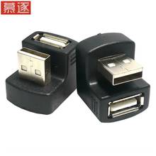 New Up or down Right Angled USB 2.0 Adapter A Male to Female Extension 90 180 Degree Black 2024 - buy cheap