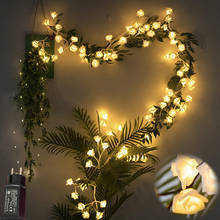 2.5M 80LED EU/US Plug vine branch rose string lights Christmas Tree Garland fairy lamp for wedding party holiday decoration 2024 - buy cheap