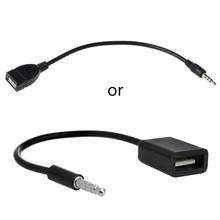 3,5 мм штекер AUX аудио разъем USB 2,0 Женский конвертер кабель Шнур Fr Автомобильный MP3 2024 - купить недорого