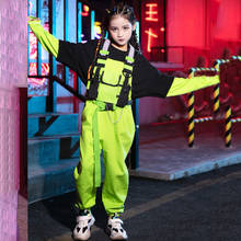 Splicing Top Hip Hop Dance Clothing Kids Fluorescent Green Suit Jazz Dancing Clothes Festival Children Ropa Hip Hop Stage Outfit 2024 - buy cheap
