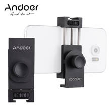 Металлический держатель для телефона Andoer, штатив, адаптер, микрофон светодиодный светодиодсветильник ка для видео, аксессуары с холодным башмаком для крепления смартфона 2024 - купить недорого