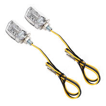 Mini lâmpadas de seta para motocicleta, 12v, led, luzes laterais, pisca-pisca traseira do freio, acessórios para moto, âmbar 2024 - compre barato