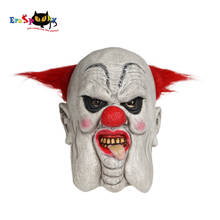 Eraspooky страшные толстые маски клоуна для мужчин Хэллоуин костюм для взрослых ужас латексная полная маска для лица Косплей из фильма реквизит красные волосы 2024 - купить недорого