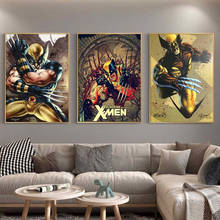 Carteles e impresiones de cómic de Lobezno Retro Xmen, cuadros de pared para sala de estar, póster Vintage, decoración del hogar 2024 - compra barato